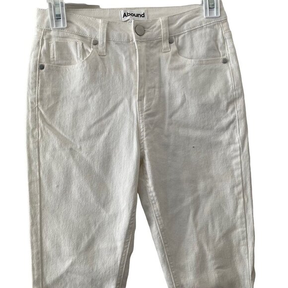 Abound Jeans White Stretch Womens Size 24 Skinny New - Picture 3 of 5